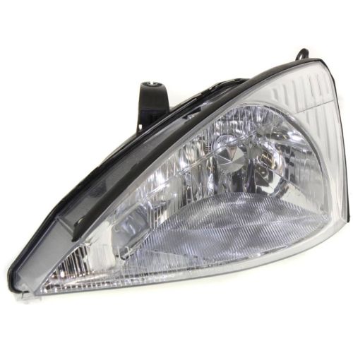 FORD FOCUS  HEAD LAMP ASSY LEFT (Driver Side) (W/O HID & SVT)(CHROME BEZEL) OEM# 3S4Z13008CD 2000-2002 PL# FO2502171