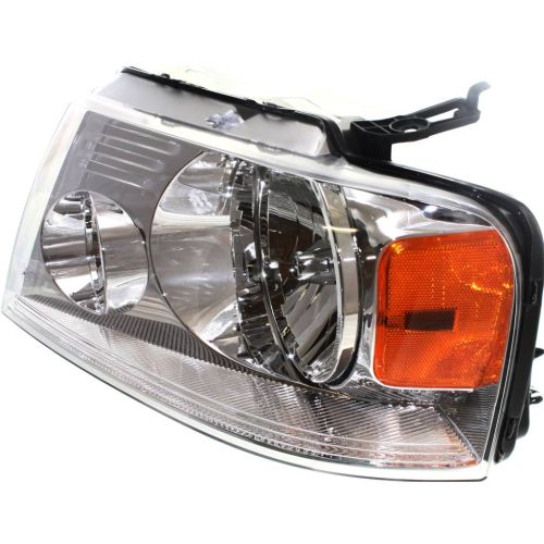 FORD TRUCKS & VANS FORD/PU  (F150 EXC HERITAGE) HEAD LAMP ASSY LEFT (Driver Side) (W/CHROME TRIM)(Exc HARLEY) OEM# 7L3Z13008GA 2004-2008 PL# FO2502201