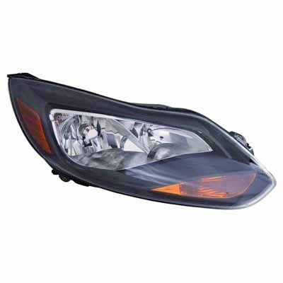 FORD FOCUS HATCHBACK/ST  HEAD LAMP RIGHT (Passenger Side) (BLACK)(TITANIUM MDL) OEM# BM5Z13008H 2012-2014 PL# FO2503299