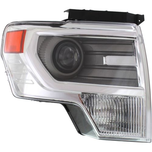 FORD TRUCKS & VANS FORD/PU F150 (EXC SVT RAPTOR) HEAD LAMP RIGHT (Passenger Side) ( HID)(CHROME TRIM)(WO/BULBS&BALLAST) OEM# DL3Z13008AB 2009-2014 PL# FO2519120