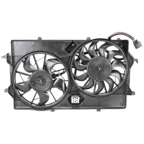 FORD FOCUS RADIATOR & A/C FAN ASSEMBLY (2.3L)(2.0L DOHC W/AC 05-07)(DUAL FAN) OEM# 6S4Z8C607AA 2003-2007 PL# FO3115156