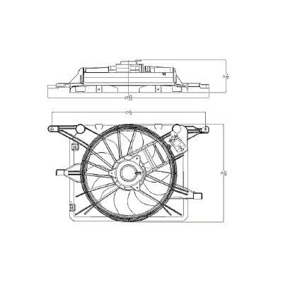 PONTIAC SOLSTICE  RADIATOR & A/C FAN ASSY (W/O TURBO)(SINGLE FAN) OEM# 19130491 2006-2009 PL# GM3115214