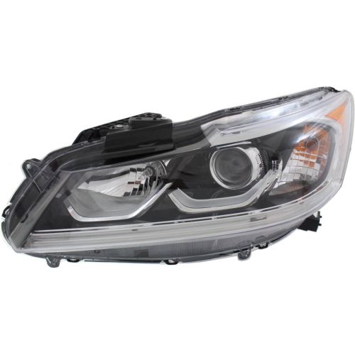 HONDA ACCORD SEDAN HEAD LAMP ASSEMBLY LEFT (Driver Side) (HALOGEN) W/LED DRL**CAPA** OEM# 33150T2AA81 2016-2017 PL# HO2502169C