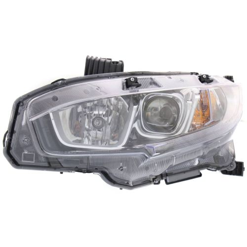 HONDA CIVIC COUPE HEAD LAMP ASSEMBLY LEFT (Driver Side) (HALOGEN) OEM# 33150TBAA01 2016-2019 PL# HO2502173