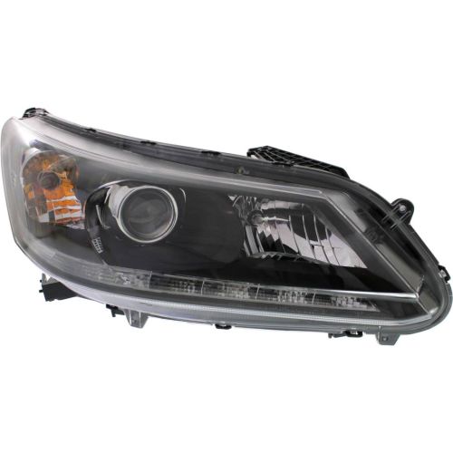 HONDA ACCORD SEDAN HEAD LAMP ASSEMBLY RIGHT (Passenger Side) (6 CYL)(HALOGEN)(LED DAYTIME RUNNING) OEM# 33100T2AA11 2013-2015 PL# HO2503156