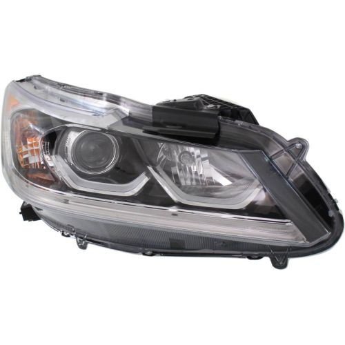 HONDA ACCORD SEDAN HEAD LAMP ASSEMBLY RIGHT (Passenger Side) (HALOGEN) W/LED DRL**CAPA** OEM# 33100T2AA81 2016-2017 PL# HO2503169C