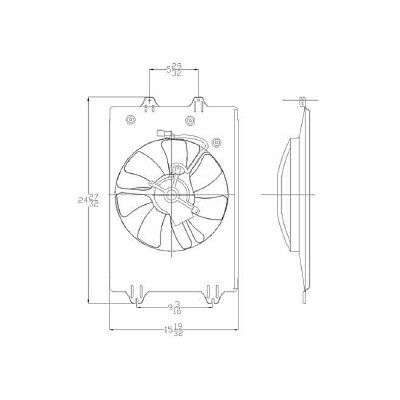 HONDA RIDGELINE  A/C FAN ASSY OEM# 38615RJEA01-PFM 2006-2008 PL# HO3115141