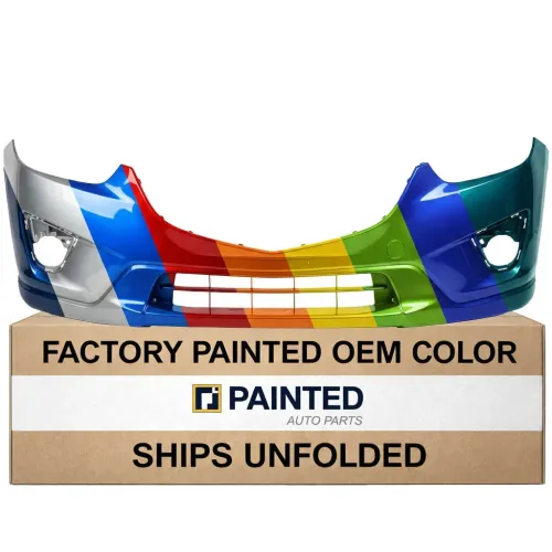 2013-2016 MAZDA CX-5 Front Bumper Premium Textured Black CAPA OEM# KD4550031BB PL# MA1000236C