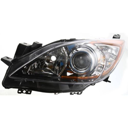 MAZDA MAZDA3 HEAD LAMP LEFT (Driver Side) (HALOGEN)(CHR PROJECTOR RING) OEM# BBM4510L0K 2010-2013 PL# MA2518130