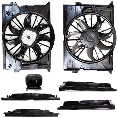 MERCEDES-BENZ E-CLASS (211) (SEDAN /WAGON 04-09) RADIATOR & A/C FAN ASSEMBLY (E320 03-05)(E500/E550/E55) OEM# 2115001693 2003-2009 PL# MB3115116