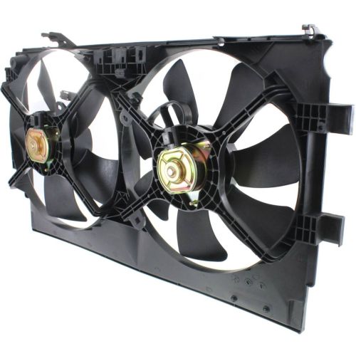 MITSUBISHI LANCER SPORTBACK RADIATOR & A/C FAN ASSEMBLY (WO/TURBO)(DUAL FAN) OEM# 1355A087-PFM 2009-2017 PL# MI3115139