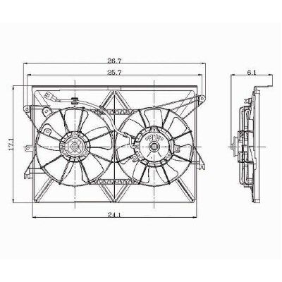 SCION SCION tC RADIATOR & A/C FAN ASSEMBLY (DUAL FAN) OEM# 1671128170-PFM 2005-2010 PL# SC3115101