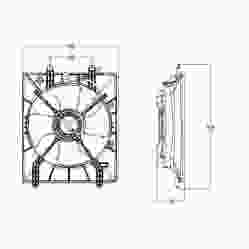 ACURA CL (3.2CL)  A/C FAN ASSY OEM#38616P8CA01-PFM 2002-2003 PL# AC3113110