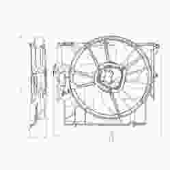 BMW BMW 3 (CONVERTIBLE)  RADIATOR FAN ASSY (3.0L GAS W/ SINGLE TURBO) OEM#17425A3F109 2007-2013 PL# BM3115116