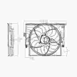 BMW BMW 3 (SEDAN) HYBRID  RADIATOR FAN ASSY OEM#17428641964 2013-2015 PL# BM3115123