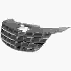 CHRYSLER SEBRING CONV GRILLE SLV/BLK W/CHR MOLDING OEM#1CM541S9AC 2008-2010 PL# CH1200315