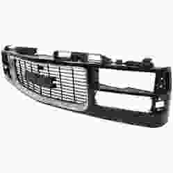 GM TRUCKS & VANS C10/PU (CK MODEL) GRILLE CHR/PTD (COMP HEAD/LAMP)(GMC) OEM#12388709 1994-2002 PL# GM1200392