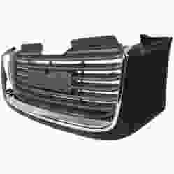GM TRUCKS & VANS ENVOY (EXC XUV) GRILLE ASSEMBLY CHR/BLK (WO/HEAD/LAMP WASHER) (Exc Denali) OEM#19121042 2006-2009 PL# GM1200604