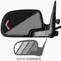 CADILLAC ESCALADE/ESCALADE ESV  DOOR MIRROR LEFT (Driver Side) PWR/HTD/LED SIGNAL/PUDDLE/MEMORY/PWR-FOLD (PTD CVR)(NO DIMMING) OEM#88980721 2003-2006 PL# GM1320373